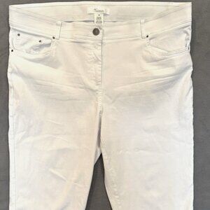 89th & Madison White Stretch Denim Bermuda Shorts 18W Women’s Casual Summer